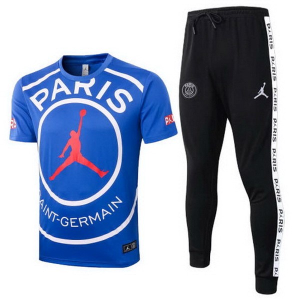JORDAN Camiseta de Entrenamiento Paris Saint Germain Conjunto Completo 2020 2021 Azul